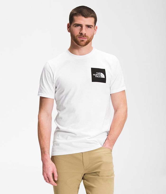 The North Face T-Shirts Fine Short Sleeve White - Mens - Thailand RQAGV-3189